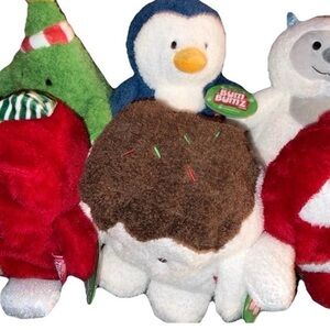 New! Bum Bumz 7.5" Holidaybumz Complete Set of 6 Plush Toys Christmas Series 1